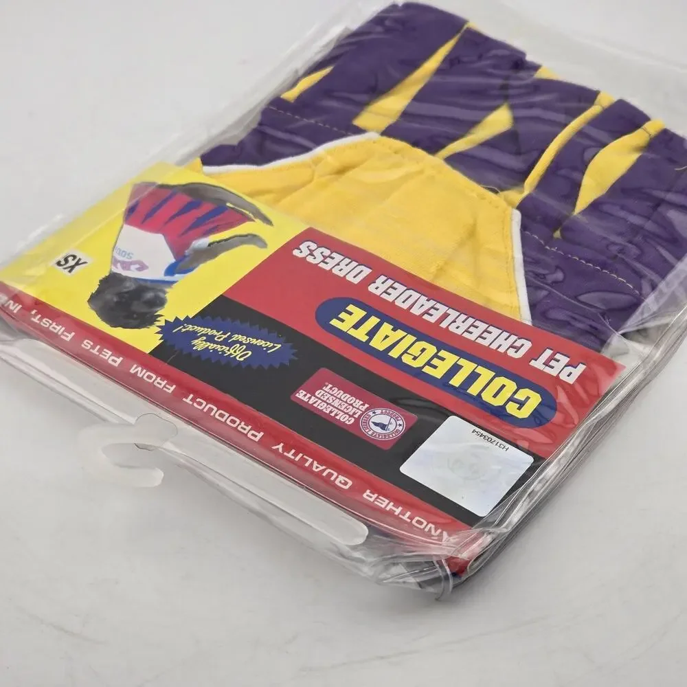 LSU Tigers Pet Cheerleader Dress Size XS Dog Outfit Pets First Collegiate New
